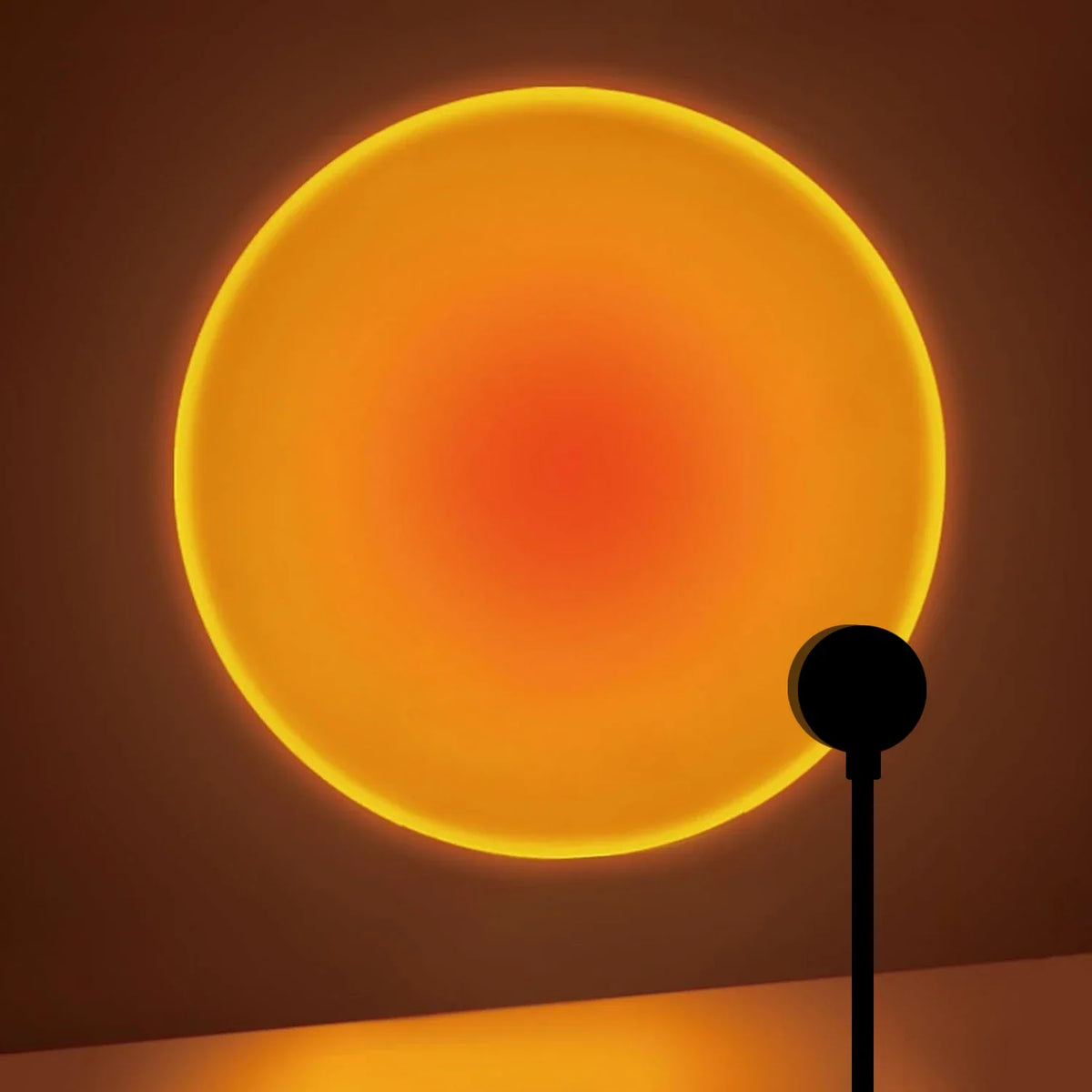 Sunset projection lamp glowing orange