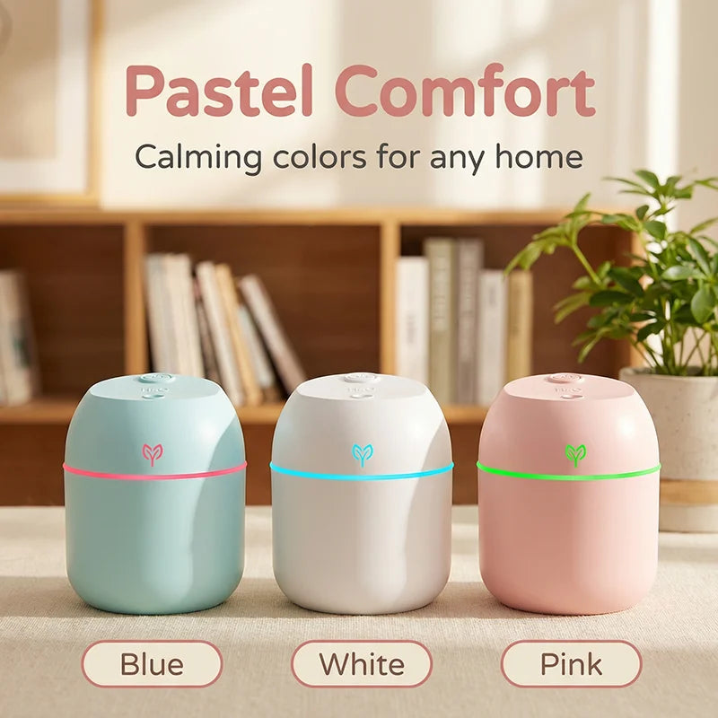Cool Mist Aroma Humidifier & Essential Oil Diffuser with LED Night Light
