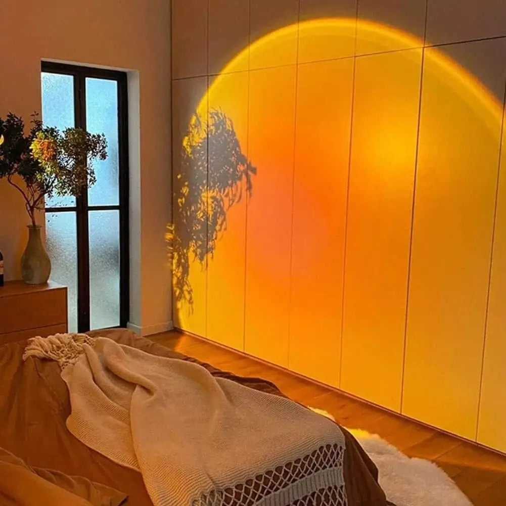Sunset Projection Lamp – 180° Rotating USB Atmosphere Light