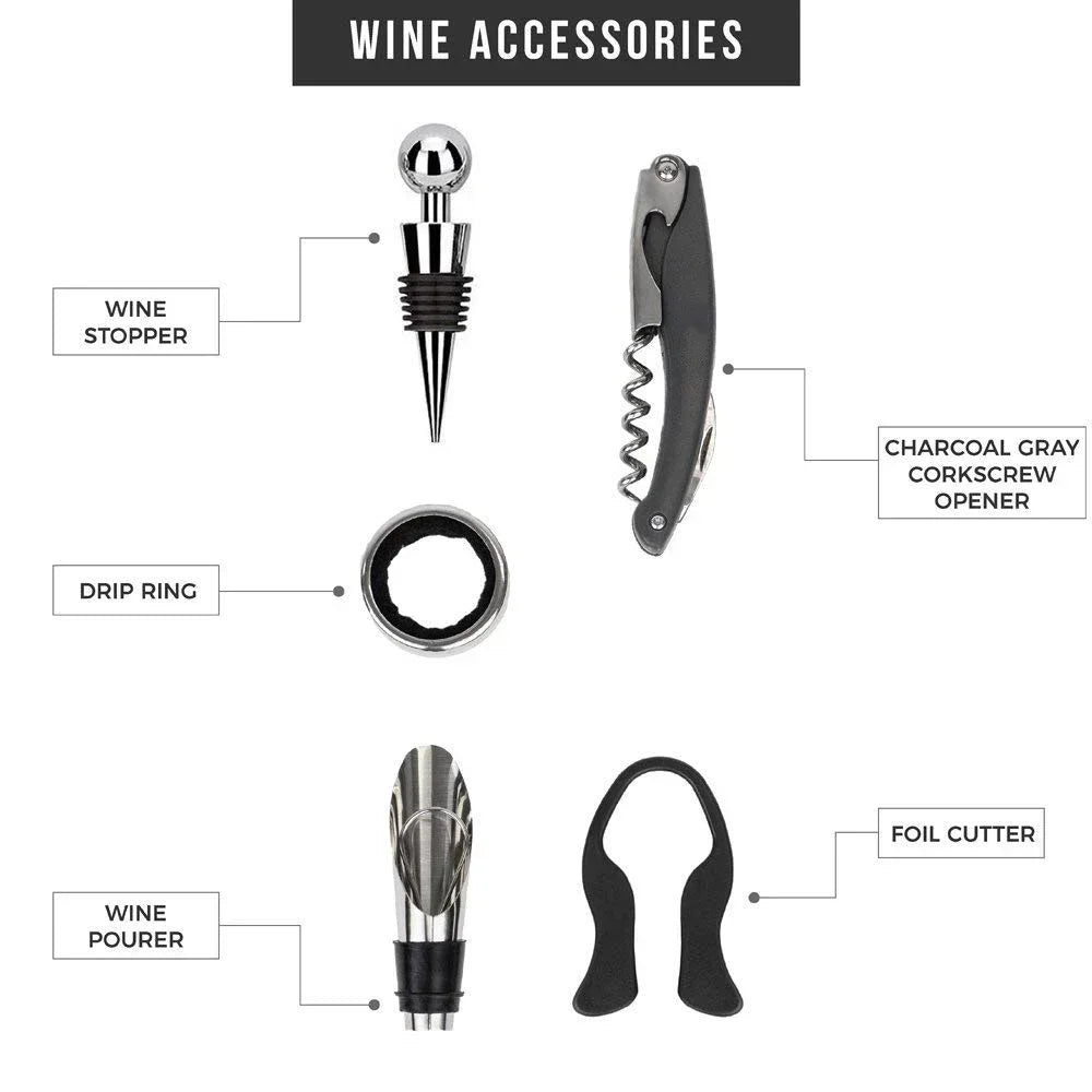 Wine Opener Gift Set — Bottle-Shaped Case (3 or 5 Piece)