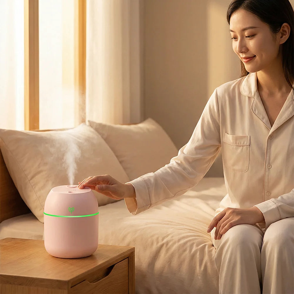 Cool Mist Aroma Humidifier & Essential Oil Diffuser with LED Night Light