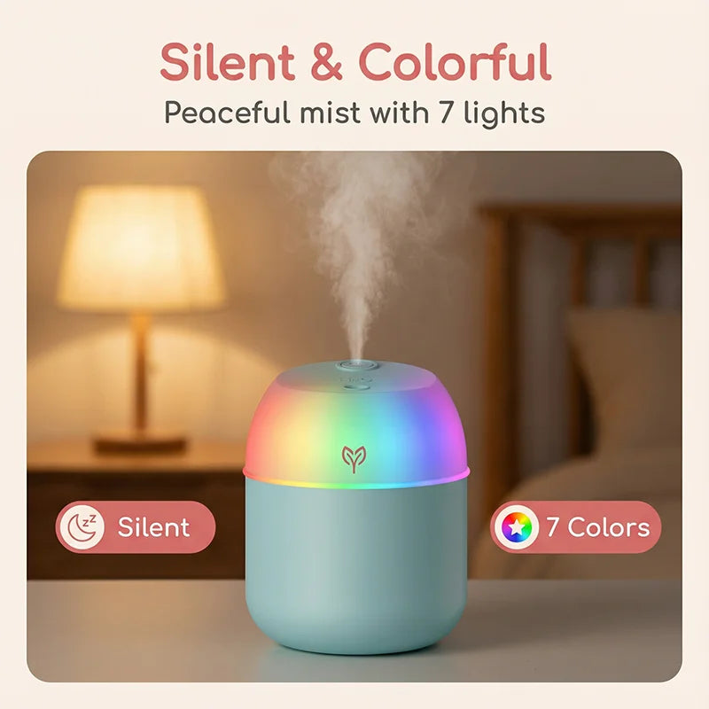 Cool Mist Aroma Humidifier & Essential Oil Diffuser with LED Night Light