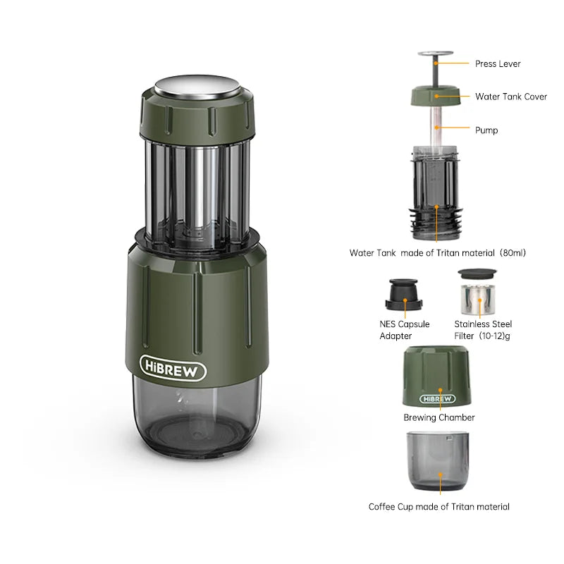 HiBREW 2 in 1 Portable Coffee Machine